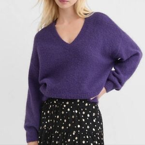LOFT Ribtrim Relaxed V-neck Sweater